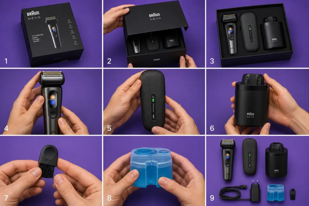 Braun Nevo Shaver unboxing